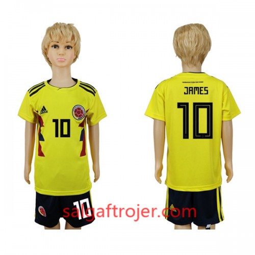 Colombia Fodboldtrøjer James 10 Børn Hjemmebanesæt VM 2018 Colombia Fodboldtrøjer James 10 Børn Hjemmebanesæt VM 2018